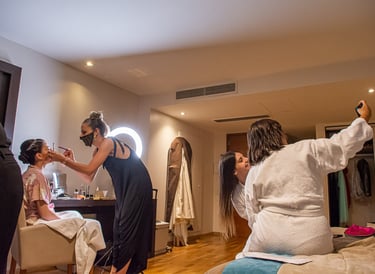 Preparativo de la novia en el Hotel Solans