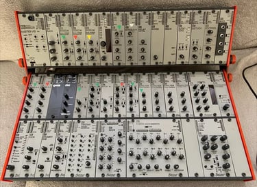 AE (Abused Electronics) Modular synthesizer system.