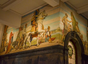 Mural in the State Library Victoria in Melbourne