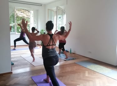 classe di yoga a Casa di Lù