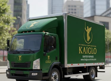 Camión de reparto de la empresa de logística Kaiglo