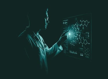 Scientist using technology for research