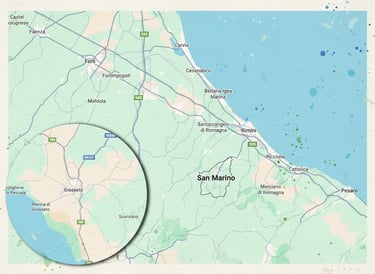 mappa emilia romgna e grosseto forlì santarcangelo cattolica