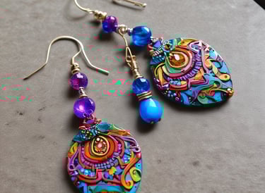 Boucles d'oreille colorées