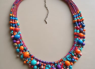 Collier de perles colorées