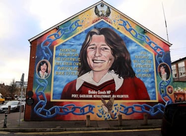 Belfast peace tours wall mural