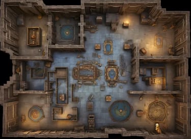 dd5 battle map d'un sanctuaire