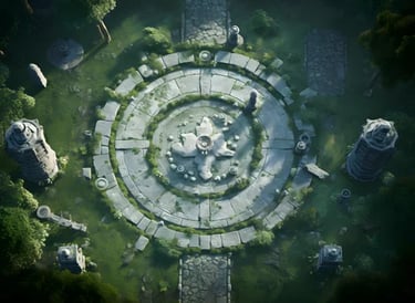 Lieu de culte au cœur de la forêt battlemap