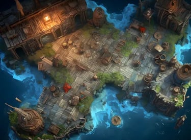 Isle des voleurs, carte pour d&d, dd5 et Pathfinder