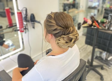 braid braided up At Salon Coiffeur Paul Saoud