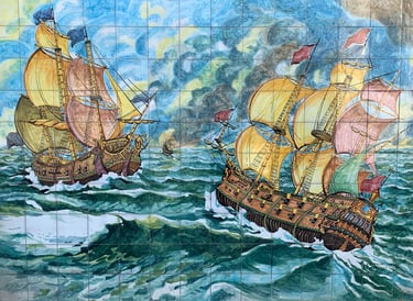Fresque en céramique peinte à la main - Vietri-sul-Mare