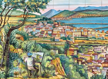 Fresque murale en céramique peinte à la main - Vietri-sul-Mare
