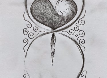 Desenho com tema tempo para o Inktober de 2022 por Jaum.