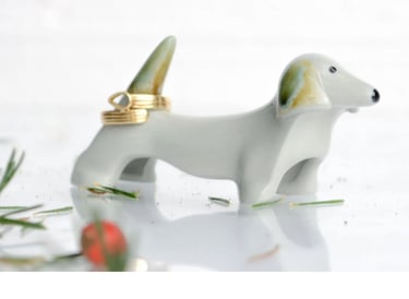 Dachshund Gift,Wedding Ring Holder,Dog Ring Holder,Ring Holder Cone,Wedding Ring Cone,Jewelry Displa