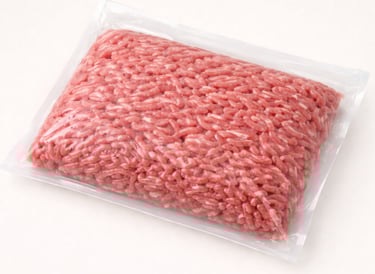 Vacuum packed mutton mince for shipping