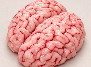 Lamb brain, soft organ meat used in delicacy recipes.