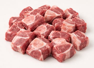 Bone-in mutton curry cut for halal export
