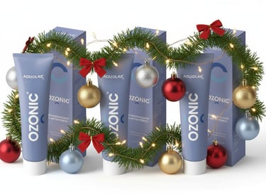 Lot de 3 dentifices Ozonic à l'hydroxyapatite Aquolab offre Noël 2025 hygiene-precision.com