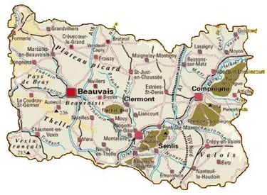 Carte de région l'Oise