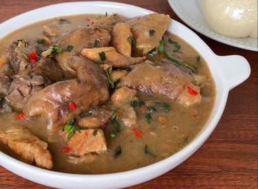 nigerian food in doha- nsala soup