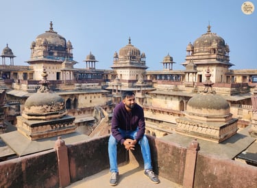Rooftop view of Jahangir Mahal, Orchha