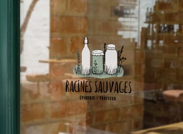 Mockup - Identité Racines sauvage - épicerie traiteur -par Soleado studio