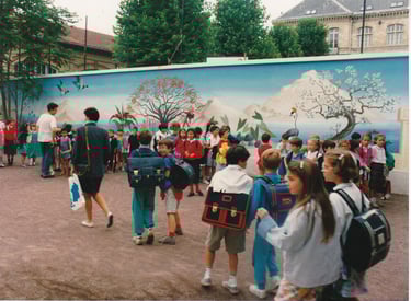 Fresque extérieure réalisée par l'artiste France CRUSE.