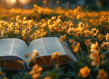bible on flowers
