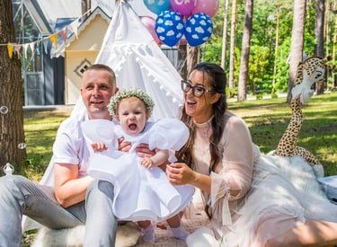 Krikštynų akimirkos Kulautuvos bažnyčioje