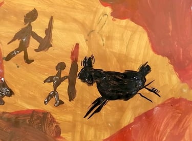 Kinderzeichnung Höhlenmalerei
