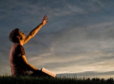 man praying