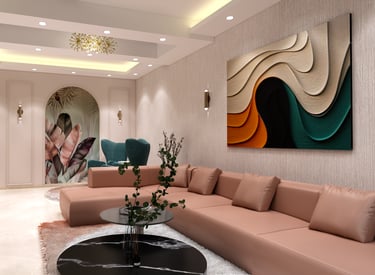 Luxury Interior Design- Living Room with premium design