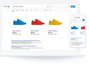 exemplo de google shopping cybercore