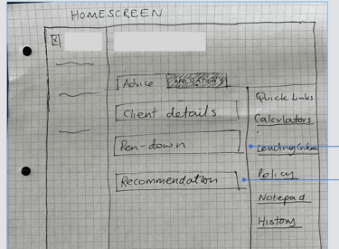 Sketch of the digital capture tool