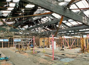 Fire damaged commercial building rebuild - CHR Builders - Mangawhai
