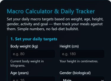 Macro calculator