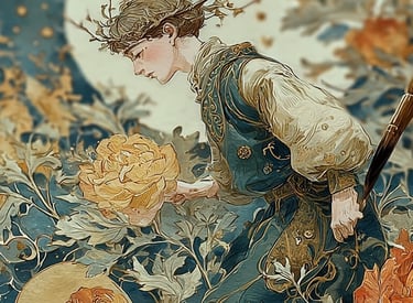 watercolor illustration in progress painted by Sohlvian as part of a fantasy game art design process