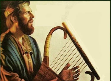 King David plays the harp