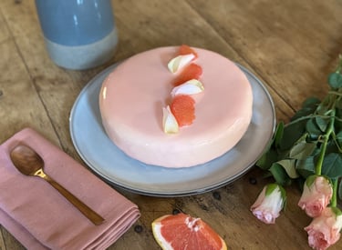 entremet rose pamplemousse