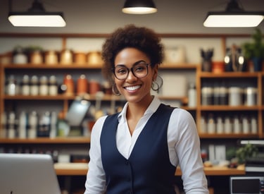Image showing a business team reviewing finances around a conference table.