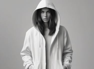 Close-up of a black hoodie with vibrant custom DTF print under dramatic lighting.