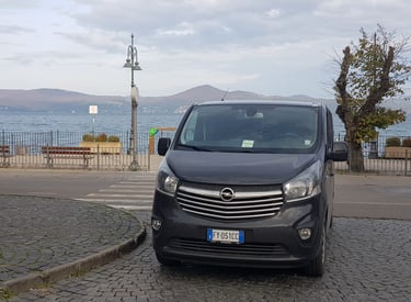 a van parked on the side of a road