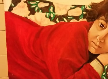 dipinto di donna distesa