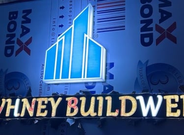 acp sign board for builders