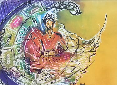 "Celebrando la riqueza cultural de su tierra". Una obra alegre y simbólica.