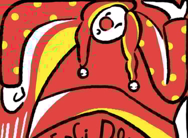 Affiche illustré d'un mime pour le festival Merci Bonsoir !