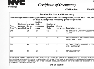 Certificate of Occupancy Services New Building Issuance