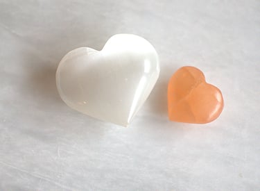 White Selenite vs Orange/Peach Selenite