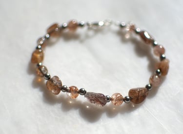 Copper Rutilated Quartz bracelet
