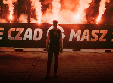 baner na osiemnastke z pirotechnika fajerwerki 18 lat